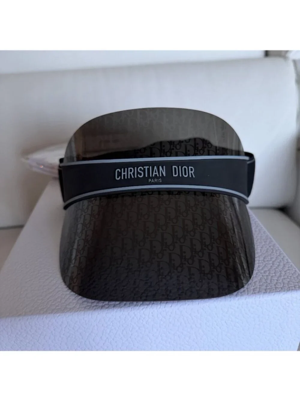 NEW Christian Dior Oblique DiorClub V1U Sun Visor Blue 100% Authentic